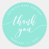 スクリプリラックストサンキューパステルミント ラウンドシール (正面)