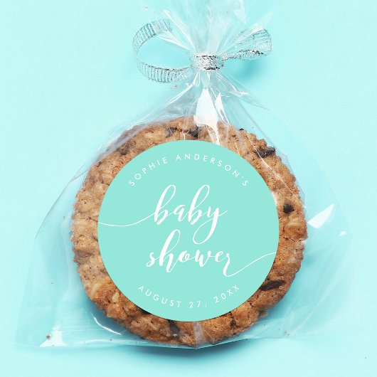 スクリプリラックストベビーシャワーミント ラウンドシール