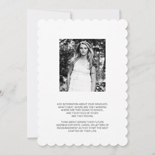 スクリプ人気があるト |写真卒業のお知らせ 案内状 (裏面)