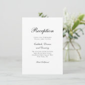 スクリプ伝統的トフォーマルウェディングレセプション エンクロージャーカード (スタンド正面)