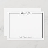 スクリプ伝統的ト黒白ありがとう サンキューカード (正面/裏面)