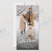 スクリプ信じトスター宗教的クリスマスシック写真 シーズンカード (正面)