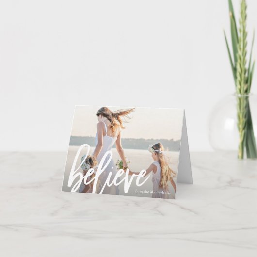 スクリプ信じトフォトクリスマス シーズンカード (正面)