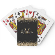 スクリプ信じトモノグラムイニシャル金ゴールドグリッターブラック