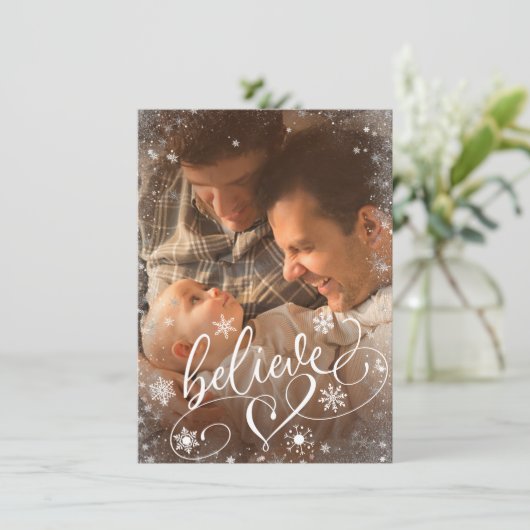 スクリプ信じト |クリスマススノーフレーク2写真 シーズンカード (スタンド正面)