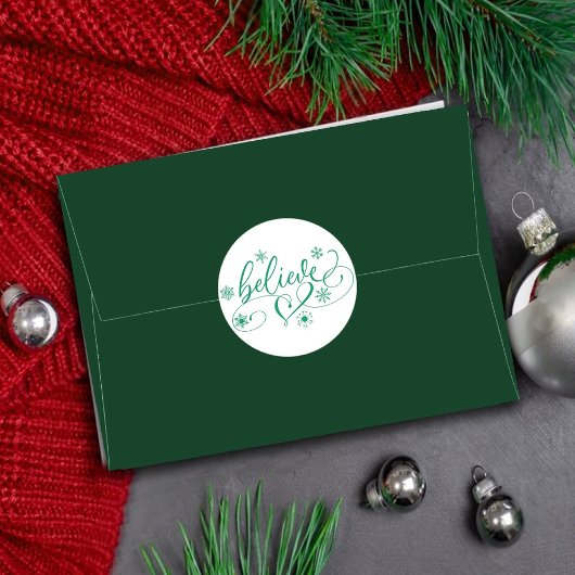 スクリプ信じト |シンプル休日スノーフレークフローリッシュ ラウンドシール