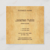 スクリプ動揺してトヴィンテージ旧紙エレガントクール スクエア名刺 (裏面)