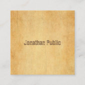 スクリプ動揺してトヴィンテージ旧紙エレガントクール スクエア名刺 (正面)