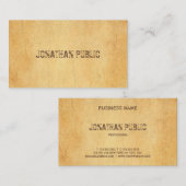 スクリプ動揺してト文字エレガントヴィンテージ旧紙 名刺 (正面/裏面)