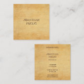 スクリプ動揺してト文字ヴィンテージオールド紙ルックリュックス スクエア名刺 (正面/裏面)