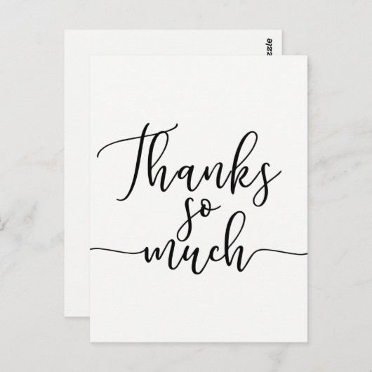 スクリプ感謝していトの種類にお礼をモダン申し上げる ポストカード (正面/裏面)