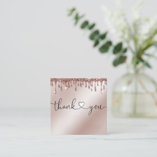 スクリプ感謝していトハート注文バラ金ゴールドドライバ スクエア名刺 (スタンド正面)