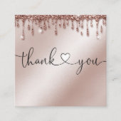 スクリプ感謝していトハート注文バラ金ゴールドドライバ スクエア名刺 (正面)