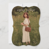 スクリプ書トの日付の保存の葬儀招待状 招待状 (正面)