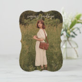 スクリプ書トの日付の保存の葬儀招待状 招待状 (スタンド正面)