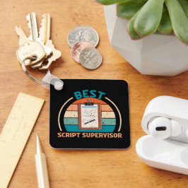 スクリプ最高のトスーパーバイザー – レトロスタイルキーチェーン キーホルダー
