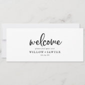 スクリプ素朴トのぶら下がった座席表のウェルカムヘッダー (裏面)