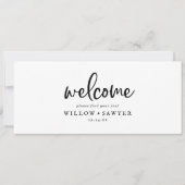 スクリプ素朴トのぶら下がった座席表のウェルカムヘッダー (正面)