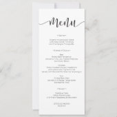 スクリプ素朴トのメ結婚ニューまたはブライダルシャワーメニュー 招待状 (正面)