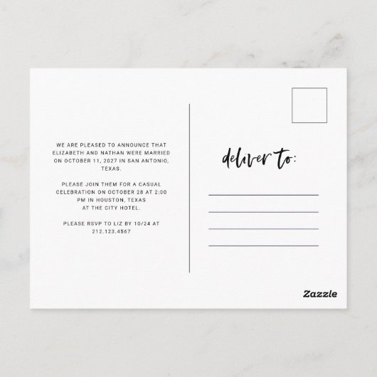 スクリプ素朴トの写真の取り消し告知 ポストカード (裏面)