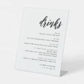 スクリプ素朴トの結婚バーメニュー飲料メニュー 台座サイン (正面)