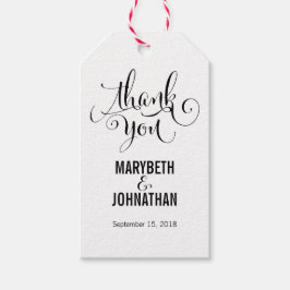 スクリプ素朴トの結婚ラベルに感謝 ギフトタグ