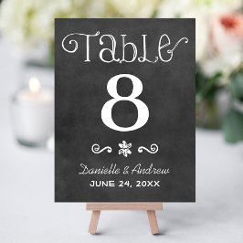 スクリプ素朴トのChalkboardのテー結婚ブル番号 招待状