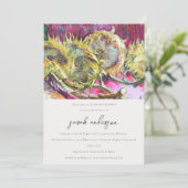 スクリプ素朴トイエローサンフラワーブライダルシャワー 招待状 (スタンド正面)