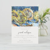 スクリプ素朴トイエローサンフラワーブライダルシャワー 招待状 (スタンド正面)