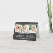 スクリプ素朴トシャルボ結婚ードの黒 サンキューカード (正面)