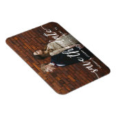 スクリプ素朴トシンプルフォト磁石の日付を保存 マグネット (右側)