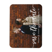 スクリプ素朴トシンプルフォト磁石の日付を保存 マグネット (縦)