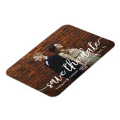 スクリプ素朴トシンプルフォト磁石の日付を保存 マグネット (左側)