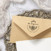 スクリプ素朴トハニービーラウンド差出人住所 セルフインキングスタンプ