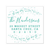 スクリプ素朴トファミリー名植物学差出人住所 セルフインキングスタンプ (デザイン)