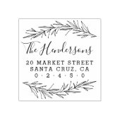 スクリプ素朴トファミリー名植物学差出人住所 ラバースタンプ (インプリント)