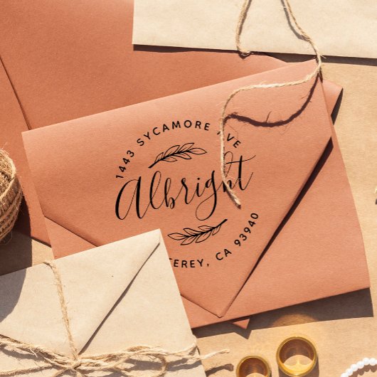 スクリプ素朴トファミリ名リース差出人住所 セルフインキングスタンプ