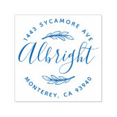 スクリプ素朴トファミリ名リース差出人住所 セルフインキングスタンプ (デザイン)