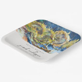 スクリプ素朴トブルーイエローヒマワリブライダルシャワー ペーパープレート (傾斜あり)