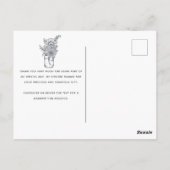 スクリプ素朴トモダンブライダルシャワーありがとう ポストカード (裏面)