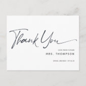 スクリプ素朴トモダンブライダルシャワーありがとう ポストカード (正面)