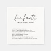 スクリプ素朴トモダン結婚の スタンダードカクテルナプキン (正面)