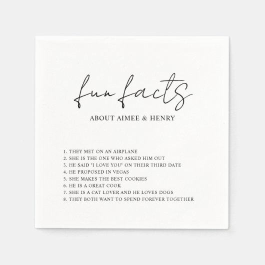 スクリプ素朴トモダン結婚の スタンダードカクテルナプキン (正面)