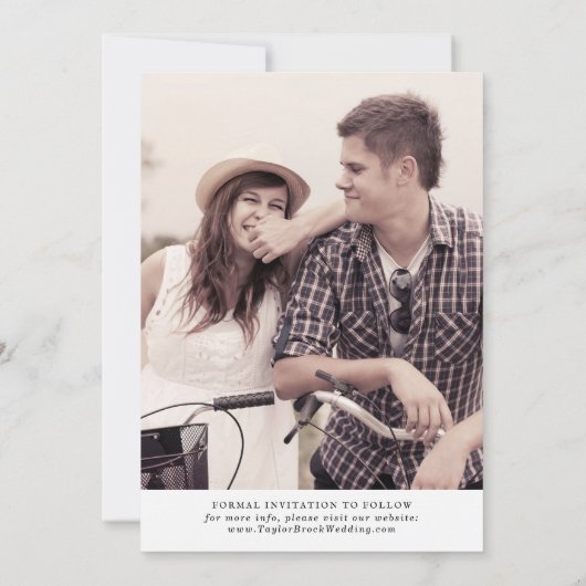 スクリプ素朴ト光源写真テンプレート日付の保存 セーブザデート (裏面)