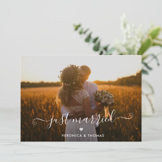 スクリプ素朴ト写真たった今結婚しましたの結婚展開 招待状 (スタンド正面)