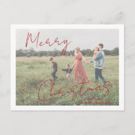 スクリプ素朴ト写真のクリモダンスマス シーズンポストカード
