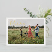 スクリプ素朴ト写真のクリモダンスマス 箔シーズンカード (立ち正面)