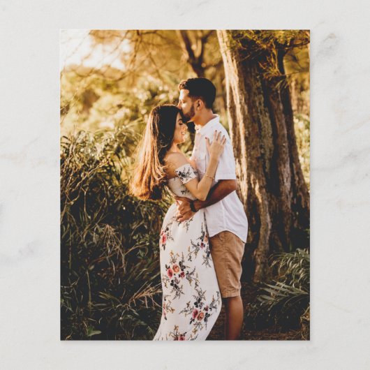 スクリプ素朴ト写真の予算結婚式の日付を保存 (裏面)