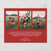 スクリプ素朴ト写真モダンクリスマスカード (裏面)