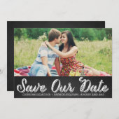 スクリプ素朴ト写真救日付発表 招待状 (正面/裏面)